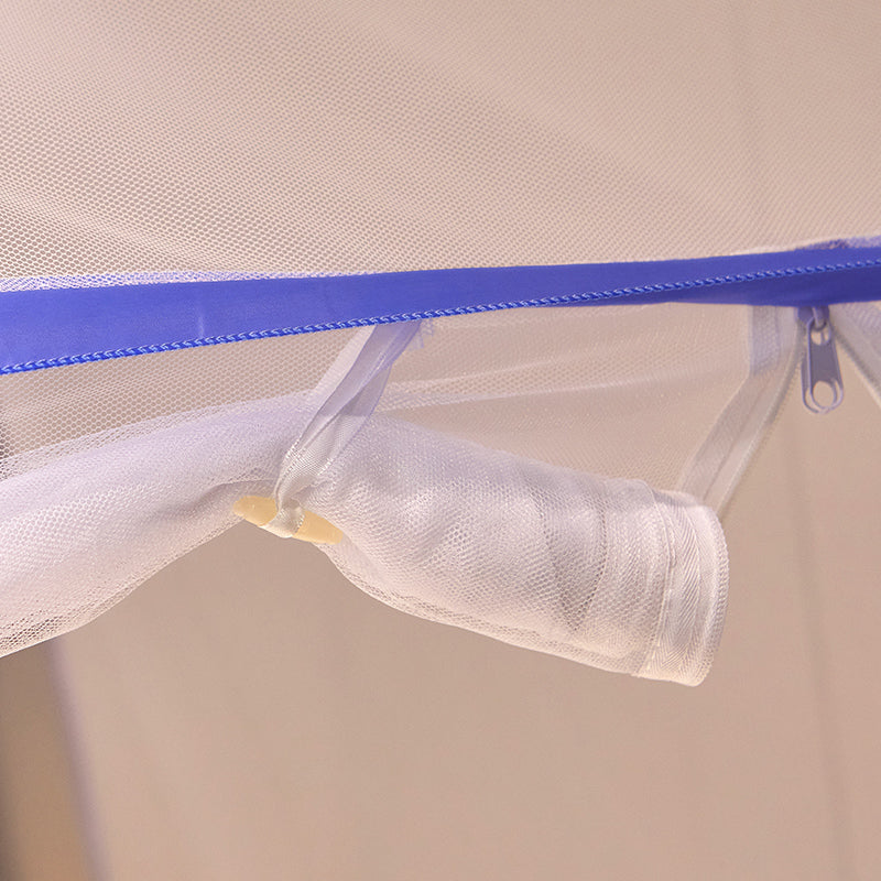 Foldable Mosquito Net for Double Bed | King Size Machardani with Steel Frame & Zipper Door | Portable, Washable & Breathable Polyester Mesh