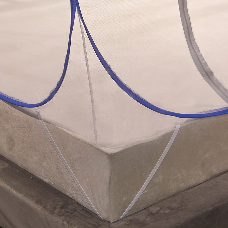 Foldable Mosquito Net for Double Bed | King Size Machardani with Steel Frame & Zipper Door | Portable, Washable & Breathable Polyester Mesh