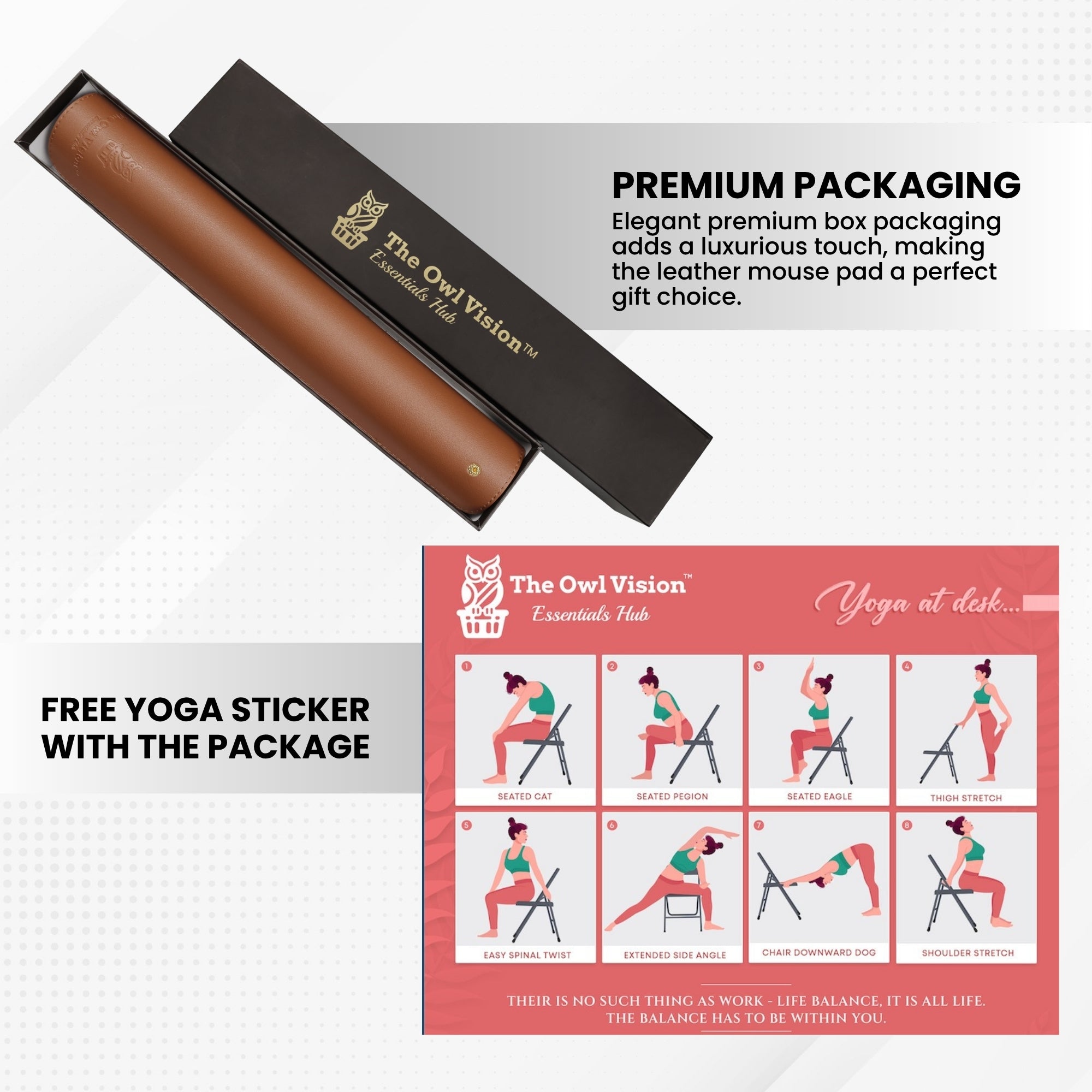 Vegan PU Leather Desk Mat – Reversible Dual-Tone Waterproof Office Table Mat, Non-Slip Large Mouse Pad for Laptop, Keyboard & Gaming (80x40 cm) | Premium Packing Box Included