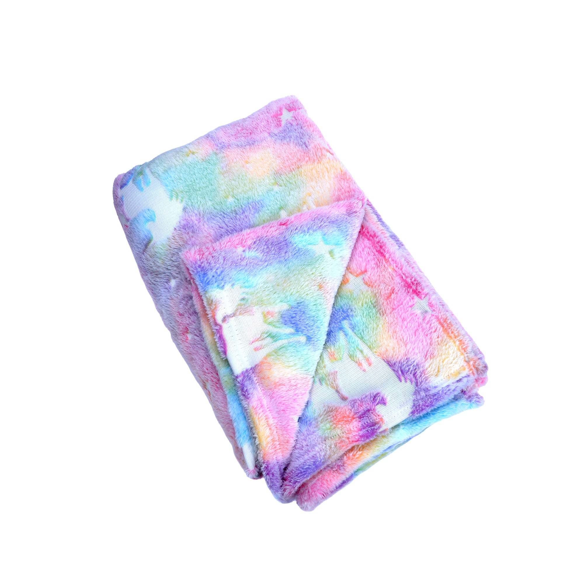 Glow in The Dark Blanket for Kids – Soft Cozy Fleece Unicorn & Star Design – 200x152 cm Queen Size – Washable Night Light Blanket for Girls & Boys (Mix Pink) (Age 0–15 Years)