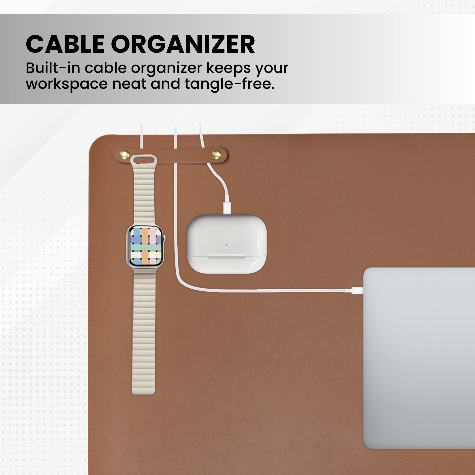 Vegan PU Leather Desk Mat – Reversible Dual-Tone Waterproof Office Table Mat, Non-Slip Large Mouse Pad for Laptop, Keyboard & Gaming (80x40 cm) | Premium Packing Box Included